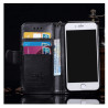 Portefeuille / Etuit iphone 7 Simili-cuir noir Dulcii