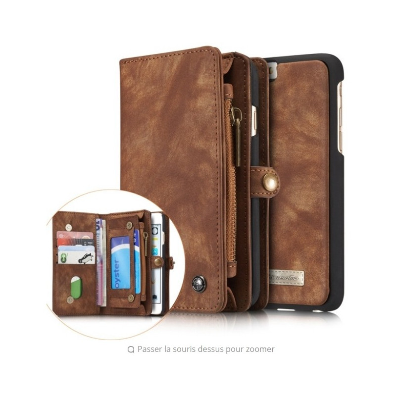 Portefeuille / Etuit iphone 6/6S Plus Simili-cuir Noir