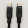 VONK CABLE TYPE-C vers TYPE-C  - TRESSE + AFFICHAGE 60W - EMPLACEMENT: