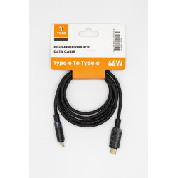 VONK CABLE TYPE-C vers TYPE-C  - TRESSE + AFFICHAGE 60W - EMPLACEMENT: