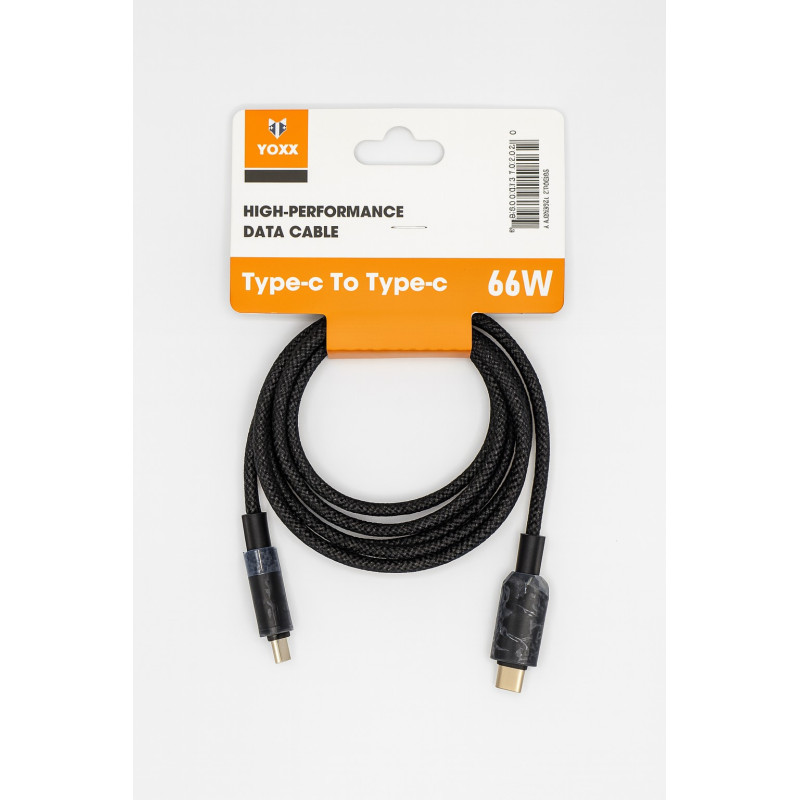VONK CABLE TYPE-C vers TYPE-C  - TRESSE + AFFICHAGE 60W - EMPLACEMENT: